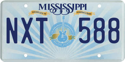 MS license plate NXT588