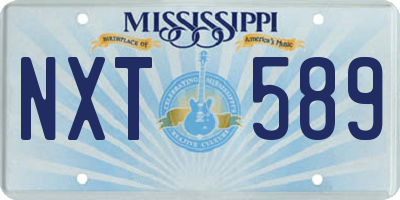 MS license plate NXT589