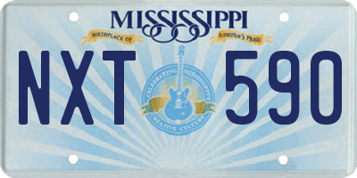 MS license plate NXT590