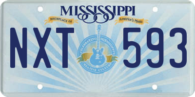 MS license plate NXT593