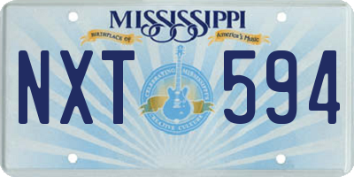 MS license plate NXT594