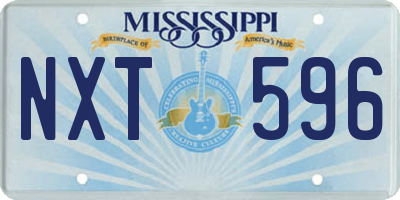 MS license plate NXT596