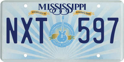 MS license plate NXT597