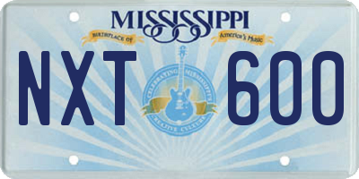 MS license plate NXT600