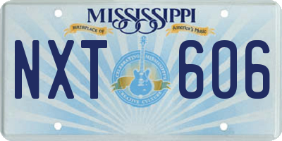 MS license plate NXT606
