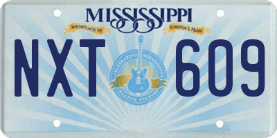 MS license plate NXT609
