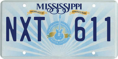 MS license plate NXT611