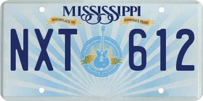 MS license plate NXT612