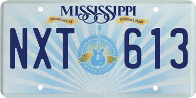 MS license plate NXT613