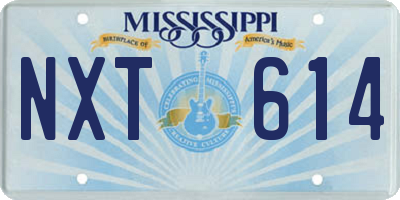 MS license plate NXT614