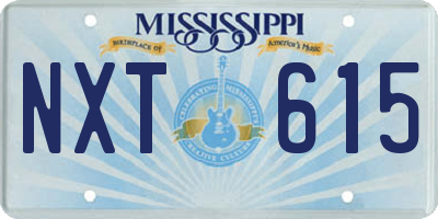 MS license plate NXT615