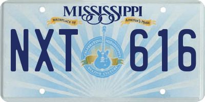 MS license plate NXT616