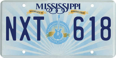 MS license plate NXT618