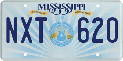 MS license plate NXT620