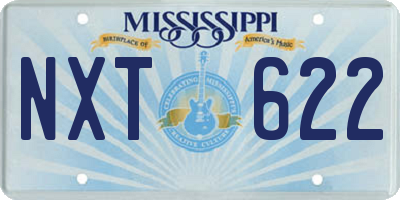 MS license plate NXT622