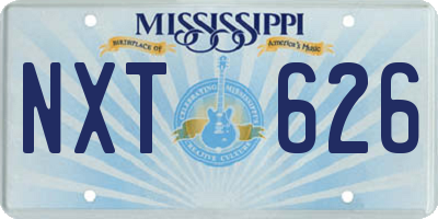 MS license plate NXT626