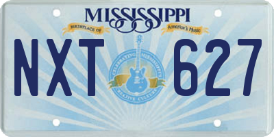 MS license plate NXT627