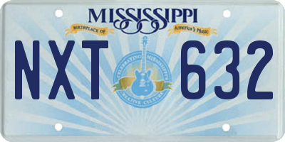 MS license plate NXT632