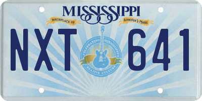 MS license plate NXT641