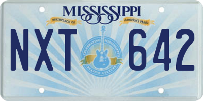 MS license plate NXT642