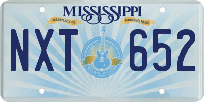 MS license plate NXT652