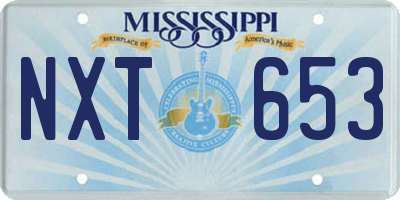 MS license plate NXT653