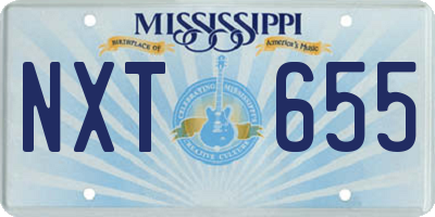 MS license plate NXT655