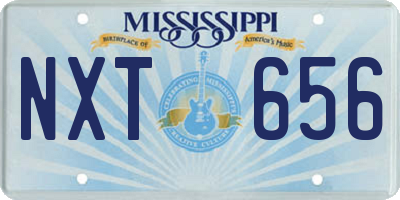 MS license plate NXT656