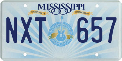 MS license plate NXT657