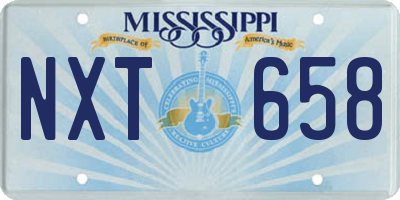 MS license plate NXT658
