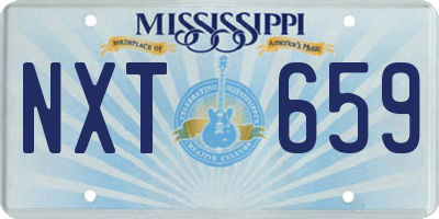 MS license plate NXT659