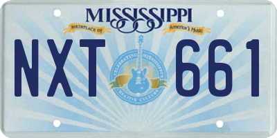 MS license plate NXT661