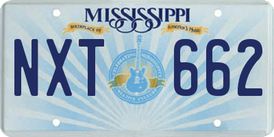 MS license plate NXT662