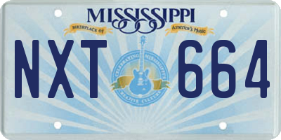 MS license plate NXT664