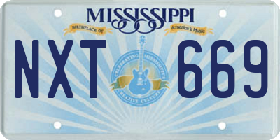 MS license plate NXT669