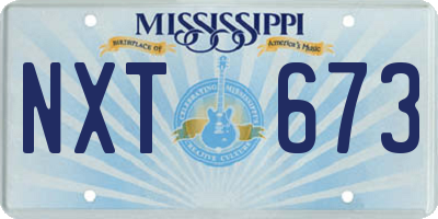 MS license plate NXT673