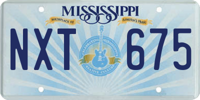 MS license plate NXT675