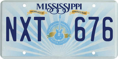 MS license plate NXT676