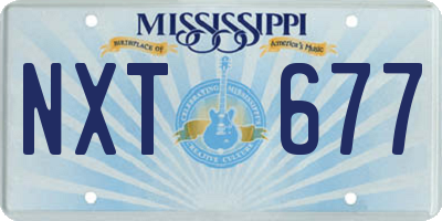 MS license plate NXT677