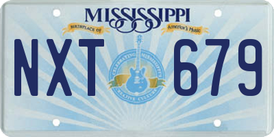 MS license plate NXT679