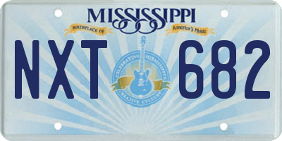 MS license plate NXT682