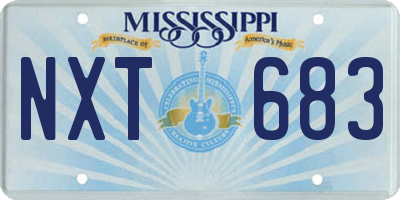 MS license plate NXT683