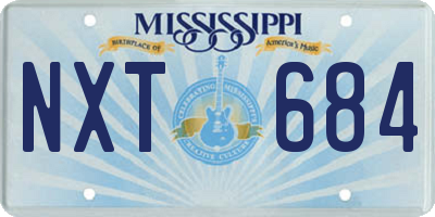 MS license plate NXT684