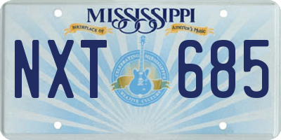 MS license plate NXT685