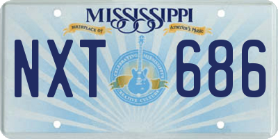 MS license plate NXT686