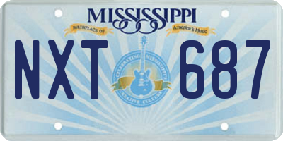 MS license plate NXT687