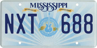 MS license plate NXT688