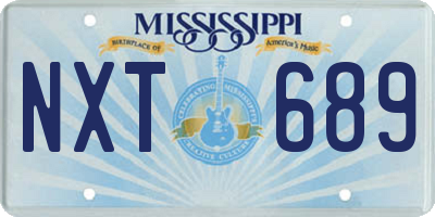 MS license plate NXT689