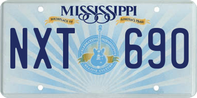 MS license plate NXT690