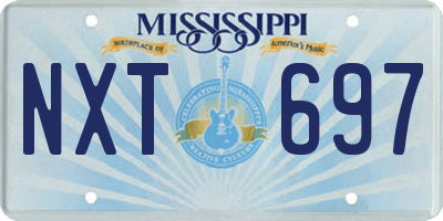 MS license plate NXT697